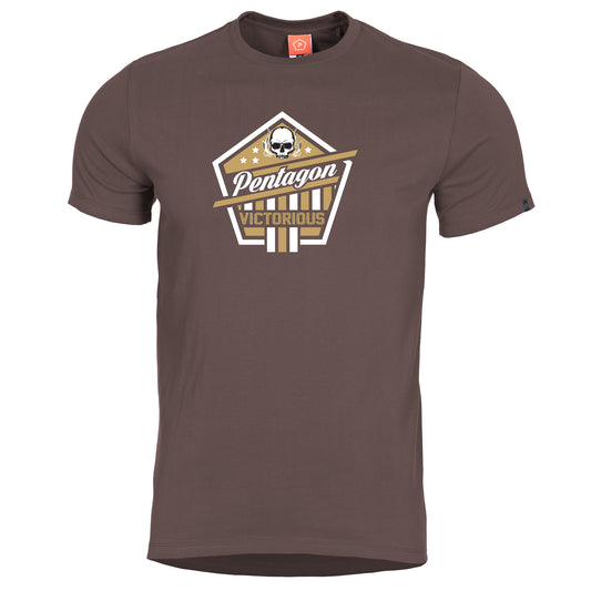 Camiseta manga corta pentagón AGERON Victorious marrón
